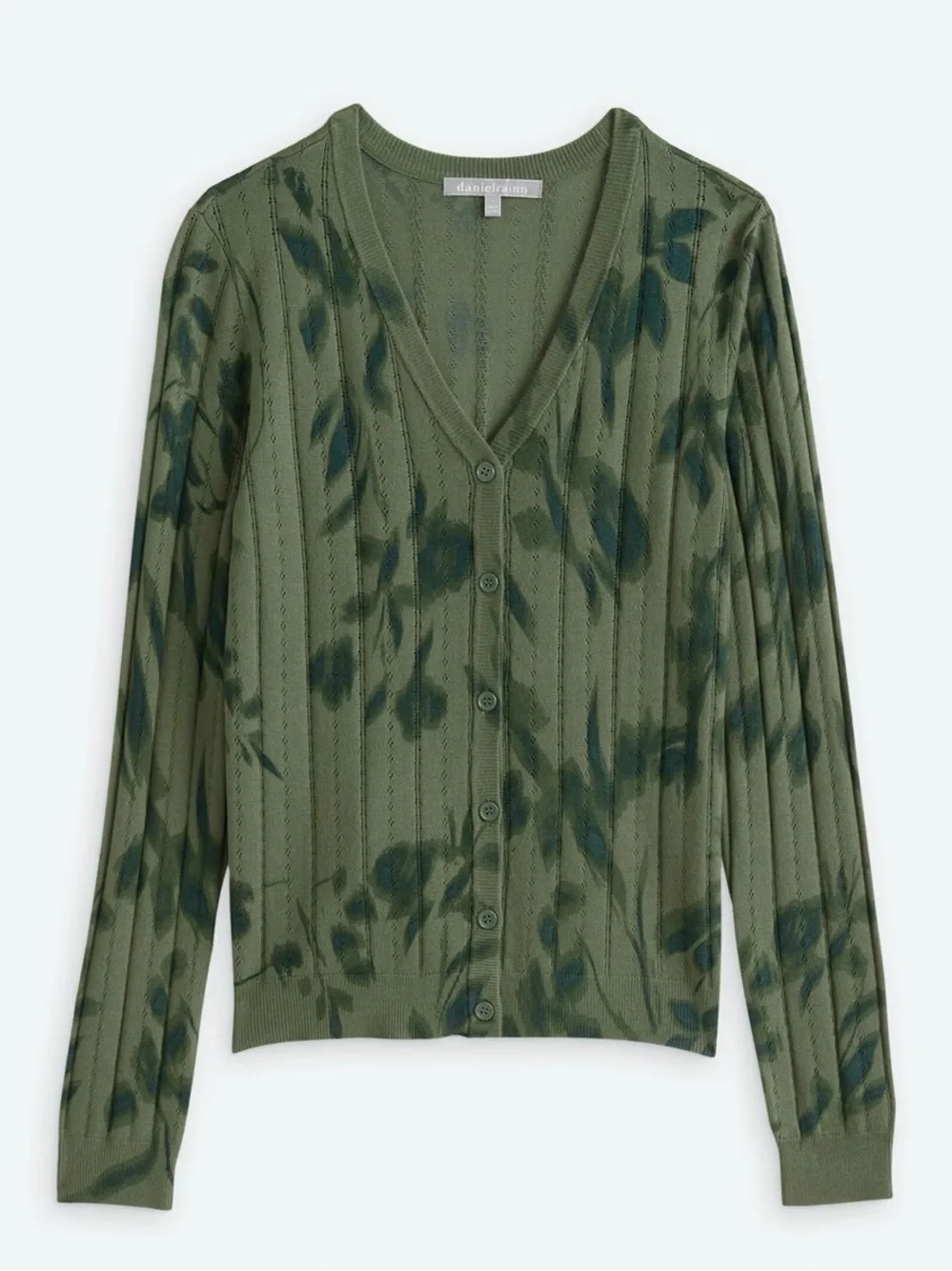 Daniel Rainn Luisa V Neck Cardigan Green Large NWT STITCH FIX